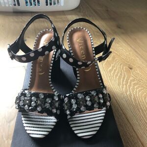 VINCENZA/Ladies/Gorgeous/Black & White/Size 7